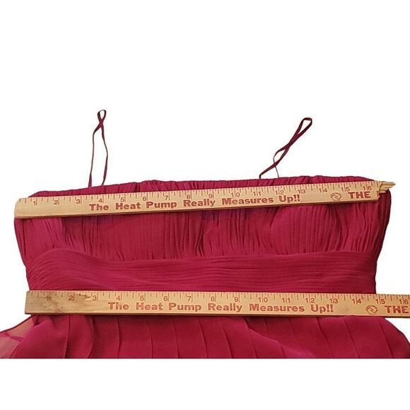 JS Boutique Strapless Cocktail Dress Women Sz 12 Purple Mini Ruffled Designer - Picture 3 of 7